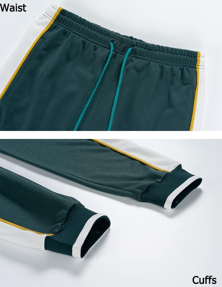 Dres dwuczęściowy dla mężczyzn z kolorowymi panelami i sportową wstęgą