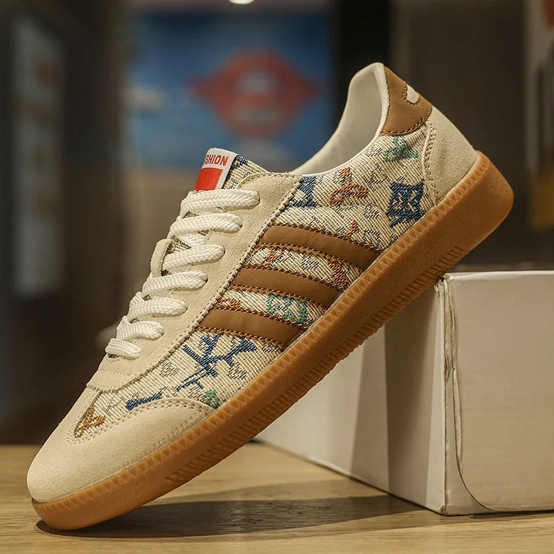 Luksusowe białe męskie letnie trampki niskie, uniwersalny styl, sportowe przewiewne buty casualowe dla mężczyzn