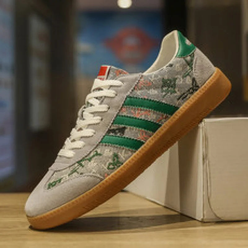 Luksusowe białe męskie letnie trampki niskie, uniwersalny styl, sportowe przewiewne buty casualowe dla mężczyzn